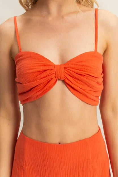 HYFVE Ruched Bra Top and Mini Skirt Set - Love Salve