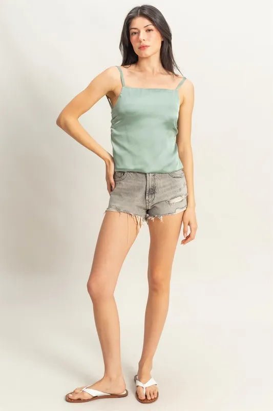 HYFVE Satin Back Tie Detail Cami for Elegant Outfits - Love Salve 