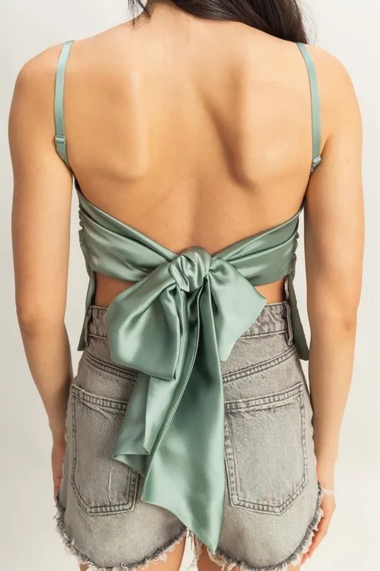 HYFVE Satin Back Tie Detail Cami for Elegant Outfits - Love Salve 