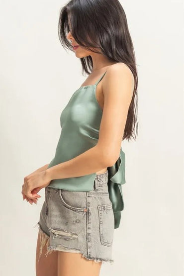 HYFVE Satin Back Tie Detail Cami for Elegant Outfits - Love Salve 