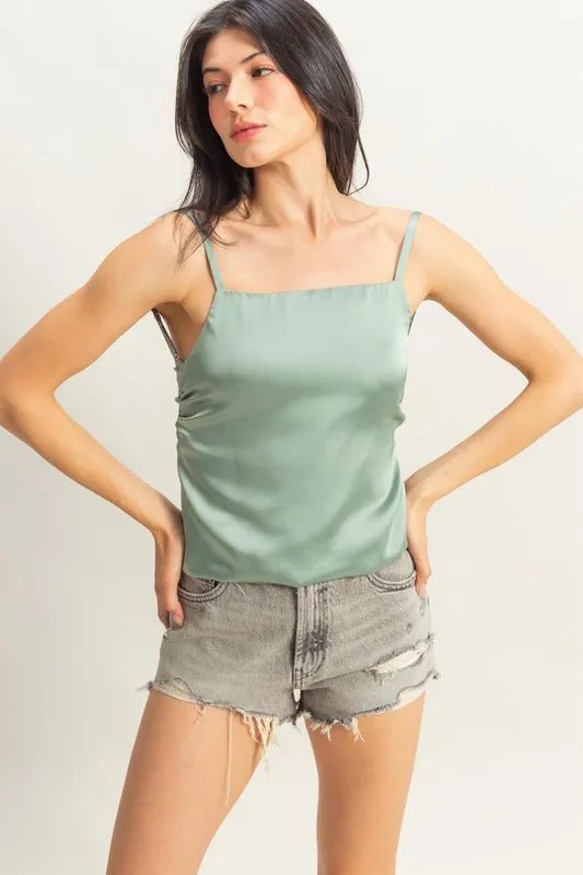 HYFVE Satin Back Tie Detail Cami for Elegant Outfits - Love Salve 