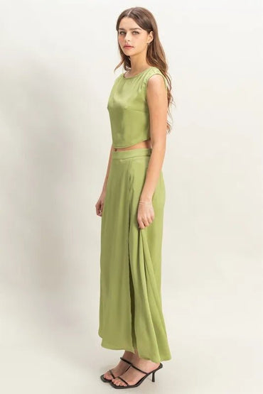 HYFVE Sleeveless Top and Maxi Skirt Set - Love Salve