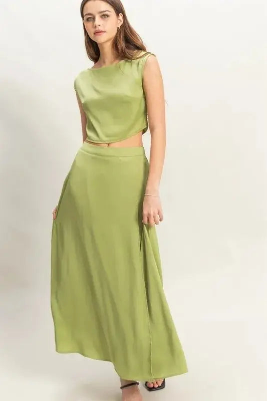 HYFVE Sleeveless Top and Maxi Skirt Set - Love Salve