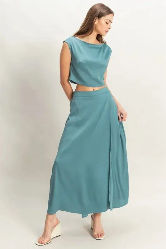 HYFVE Sleeveless Top and Maxi Skirt Set - Love Salve