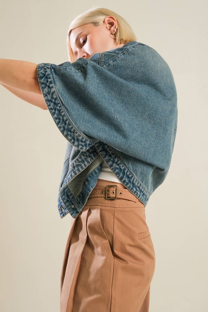 I REMEMBER EVERYTHING DENIM CAPELET - Love Salve