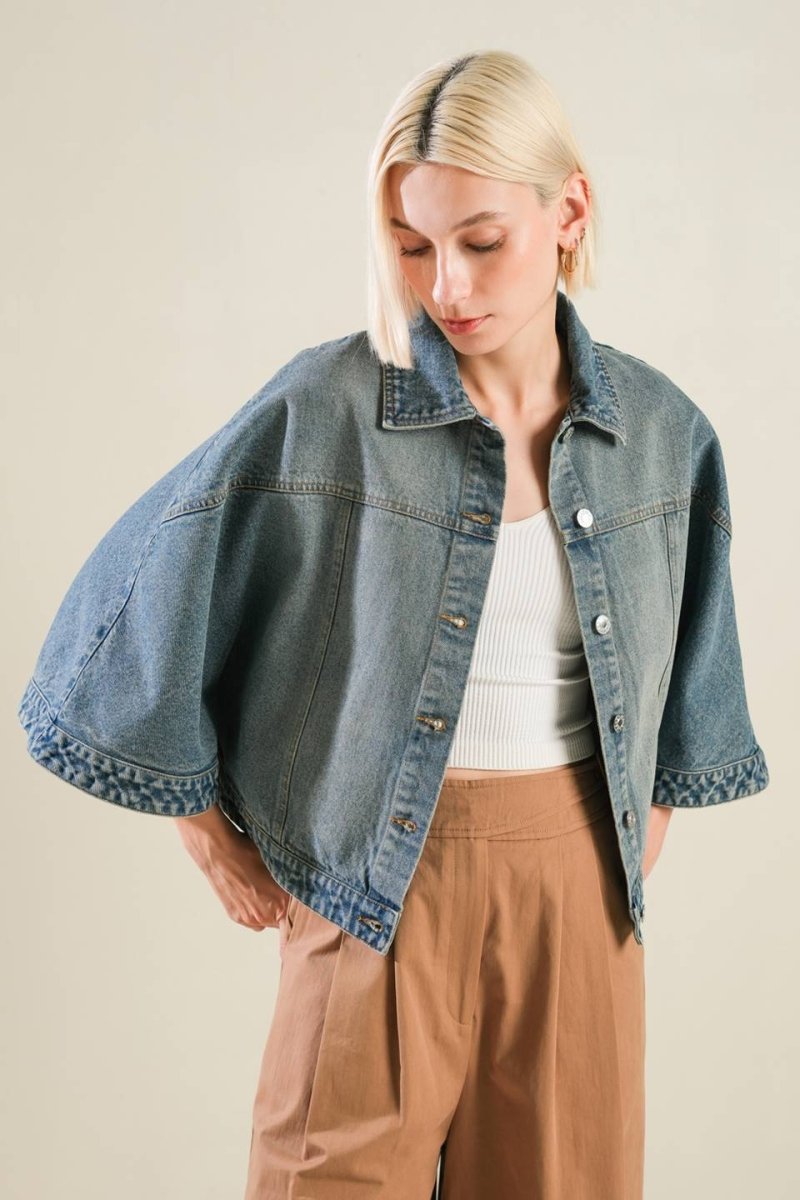 I REMEMBER EVERYTHING DENIM CAPELET - Love Salve