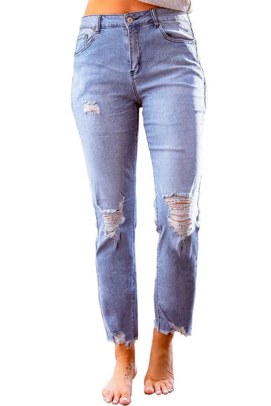 Curve-enhancing high rise skinny jeans for women