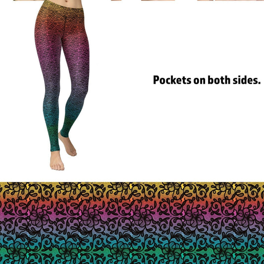 Ombre Rainbow Leggings with Pockets MM