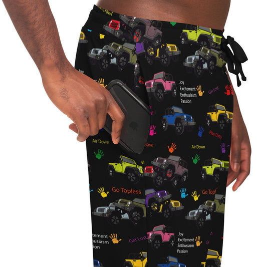 Jeeper Joggers 4x4 Vehicles Jeeper - Jeeper Wave - Jeeper Life - Jeeper Pants - Stacked Jeeper Print - MM