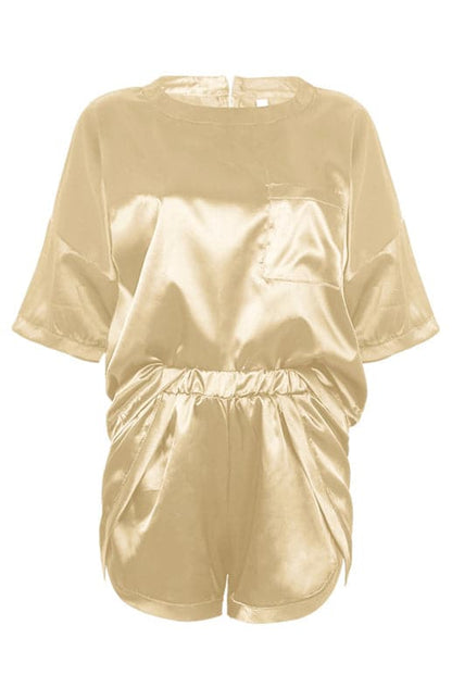 Elegant satin pajama set for women