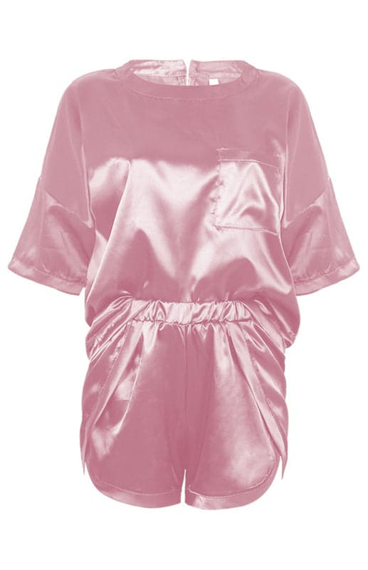 Elegant satin pajama set for women