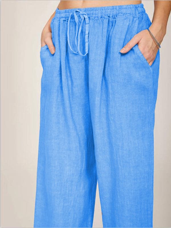 Casual knit lounge pants with pockets