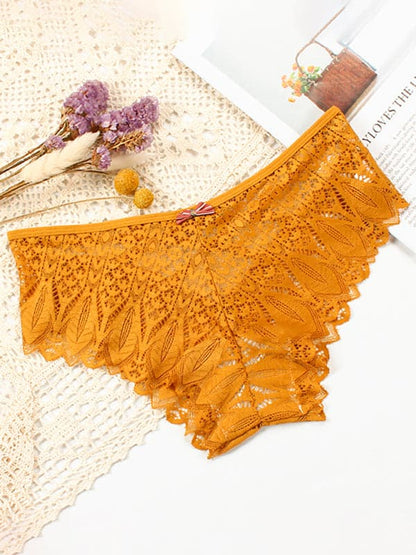 Chic high waist geometric nylon panties