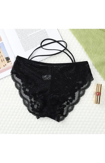 Chic lace cross strap briefs - comfort & style