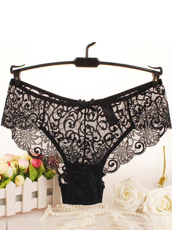 Floral nylon lace panties - comfort & style