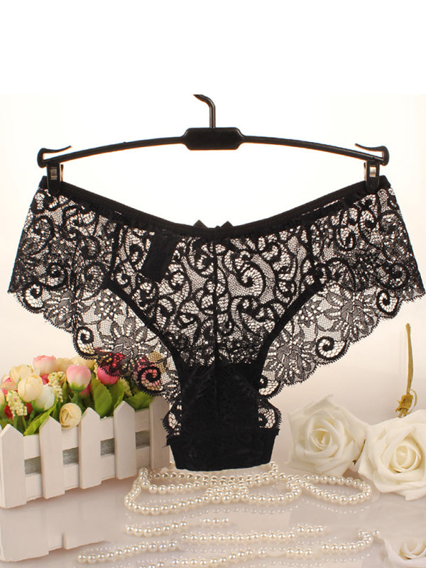 Floral nylon lace panties - comfort & style