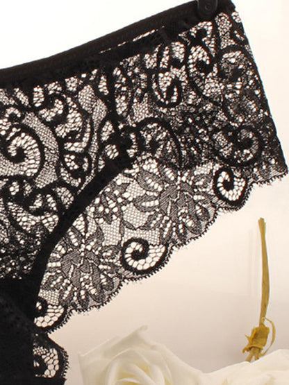 Floral nylon lace panties - comfort & style