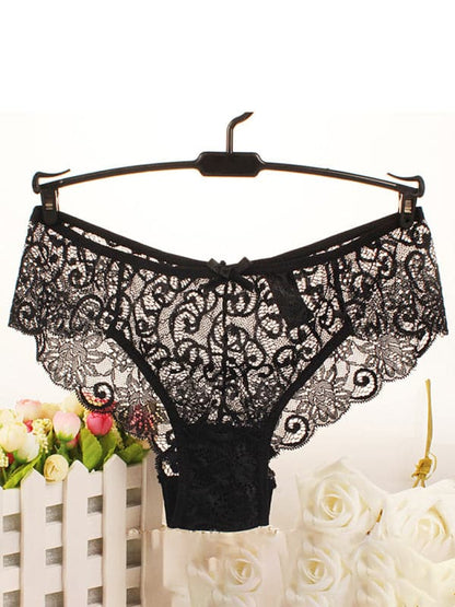 Floral nylon lace panties - comfort & style