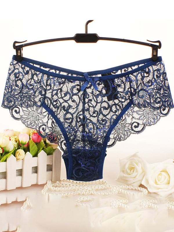 Floral nylon lace panties - comfort & style