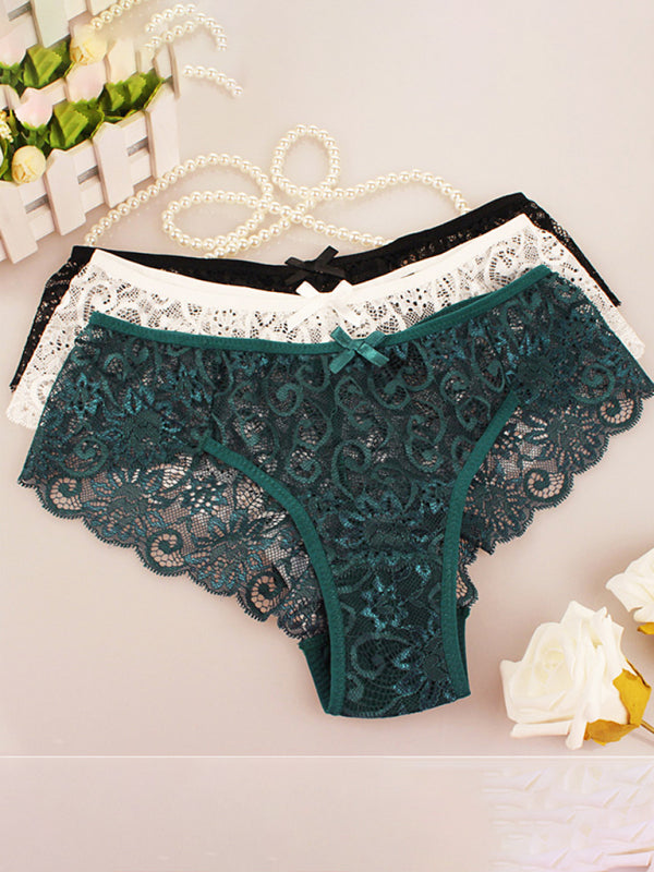 Floral nylon lace panties - comfort & style