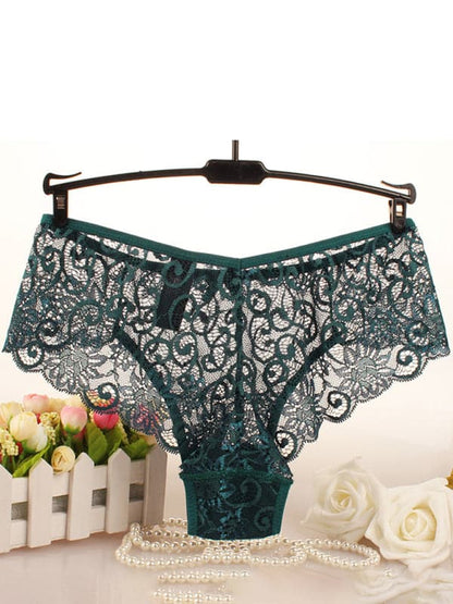 Floral nylon lace panties - comfort & style