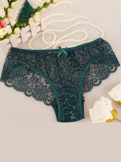 Floral nylon lace panties - comfort & style