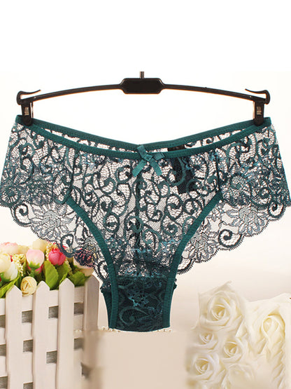 Floral nylon lace panties - comfort & style