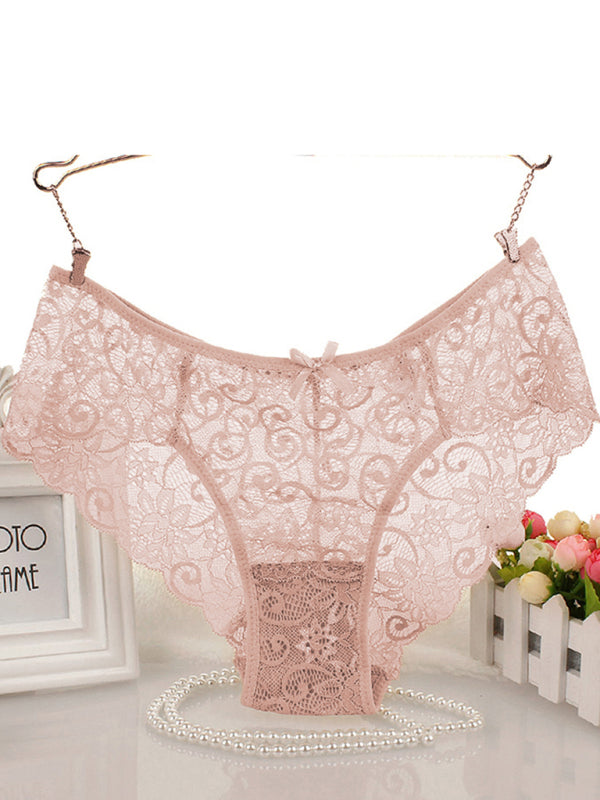 Floral nylon lace panties - comfort & style