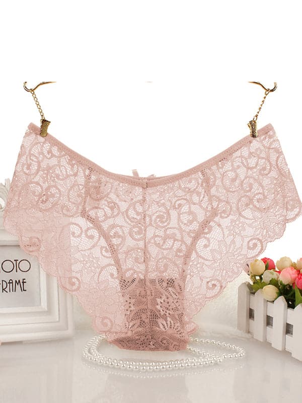 Floral nylon lace panties - comfort & style