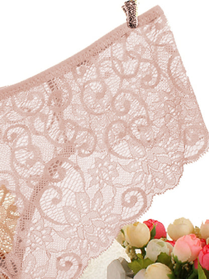 Floral nylon lace panties - comfort & style