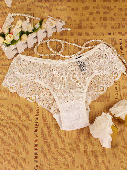 Floral nylon lace panties - comfort & style