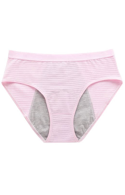 Women Breathable Striped Cotton Panties