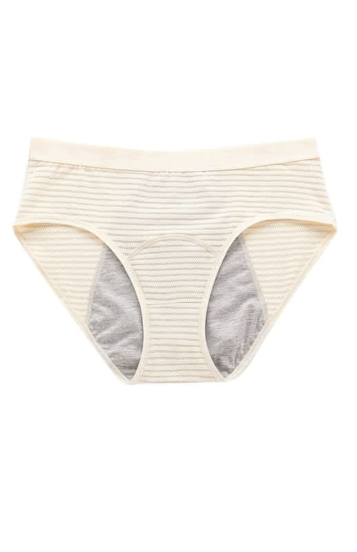 Women Breathable Striped Cotton Panties