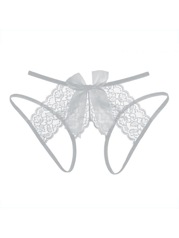 Lace open-front panties for women