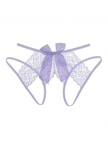 Lace open-front panties for women