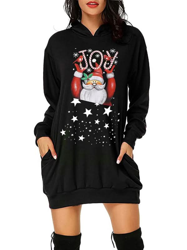 Festive Santa Hoodie Dress - Comfy & Stylish