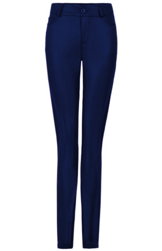 Stylish Women's Faux Leather Slim-Fit Trousers