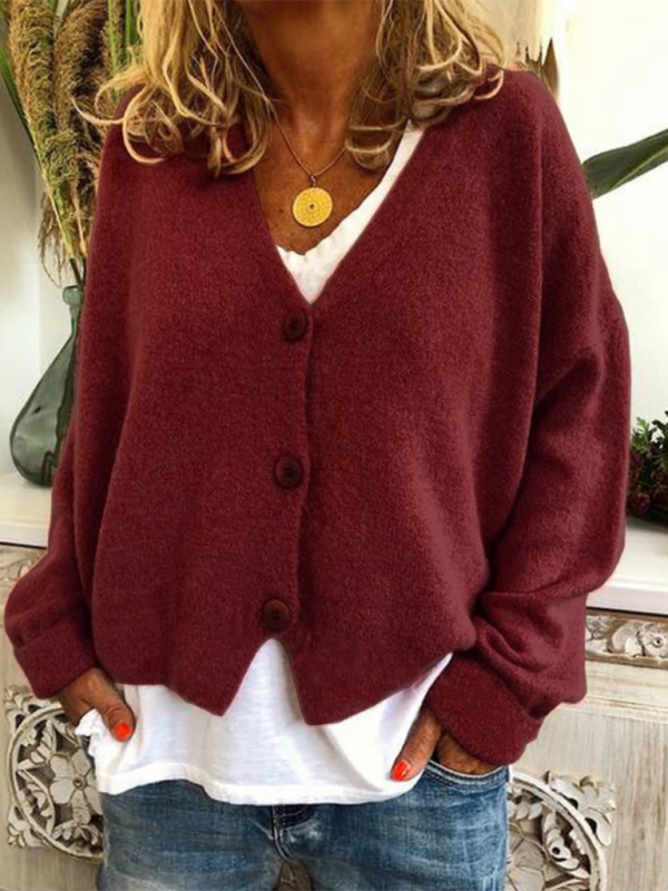 Cozy green cardigan for women