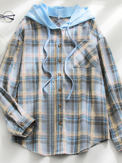 Women's Plaid Hoodie Jacket