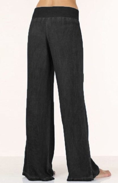 Women's lightweight wide-leg denim trousers