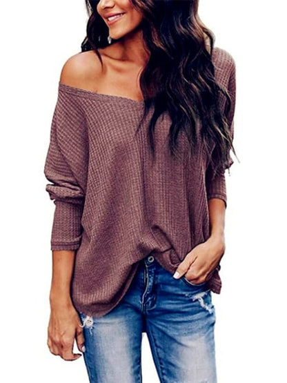 Chic V-neck long-sleeve tee