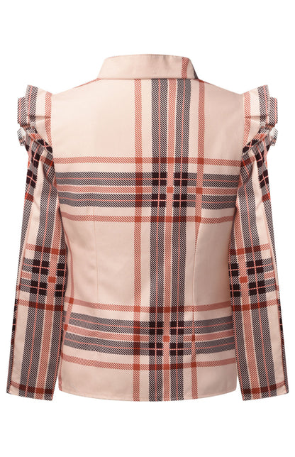 Autumn Winter Long Sleeve Printed Suit Coat for Women