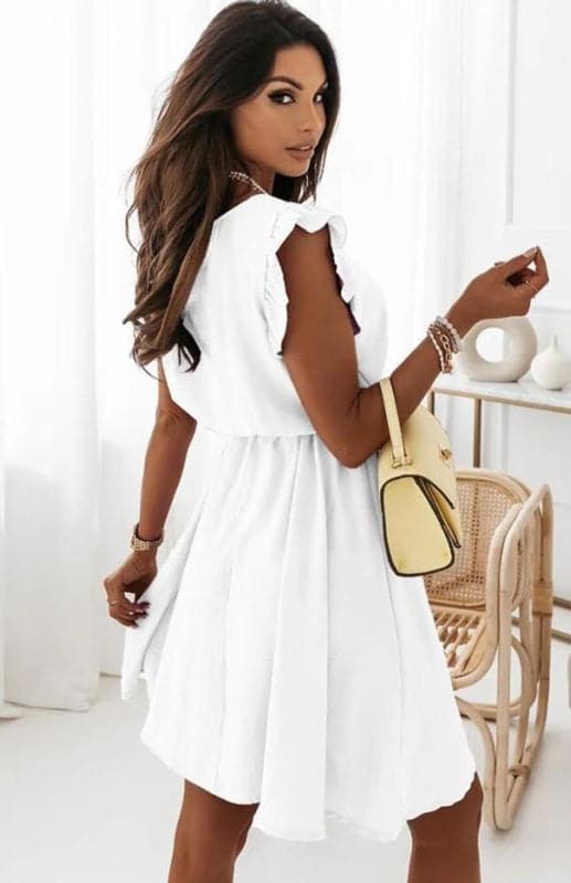 Ruffle sleeve dress for women