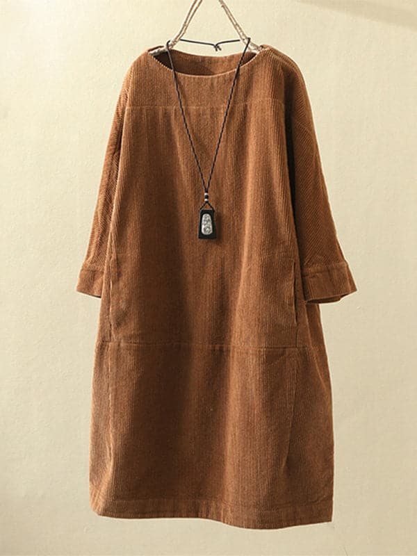 Vintage corduroy dress for fall