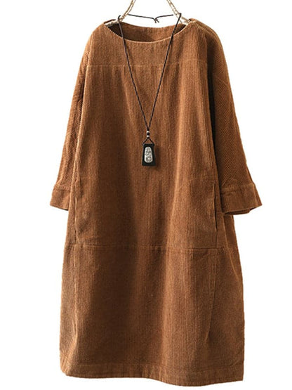 Vintage corduroy dress for fall