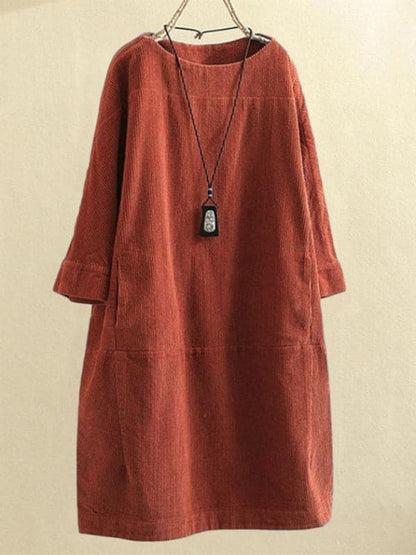 Vintage corduroy dress for fall