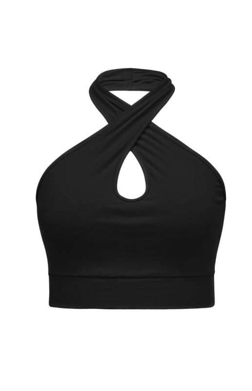 Women's Solid Color Sexy Women's Halter Tank Top.