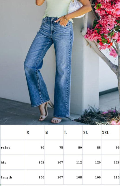 Chic mid-waist skinny jeans, washed effect