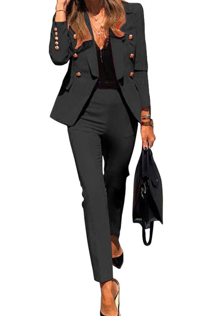 New Solid Color Fashion Two-Piece Suit for Women