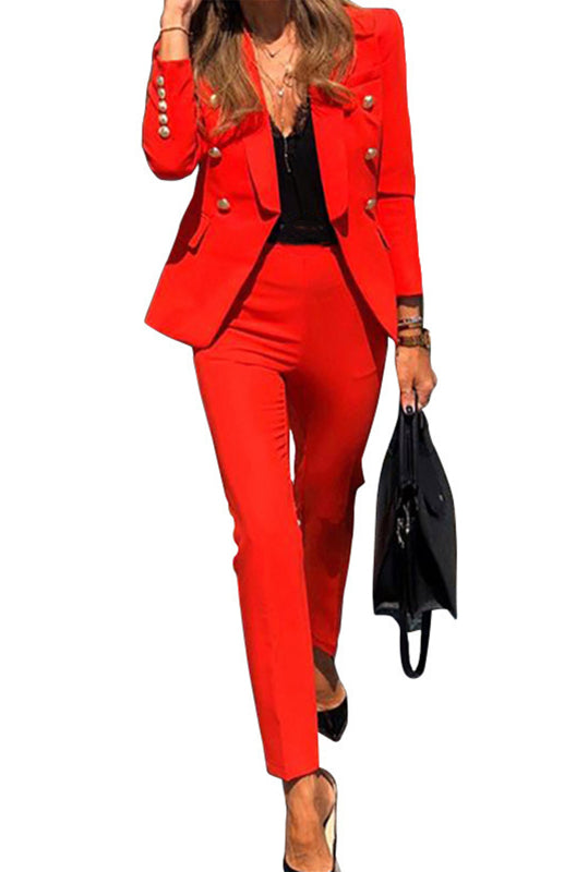 New Solid Color Fashion Two-Piece Suit for Women